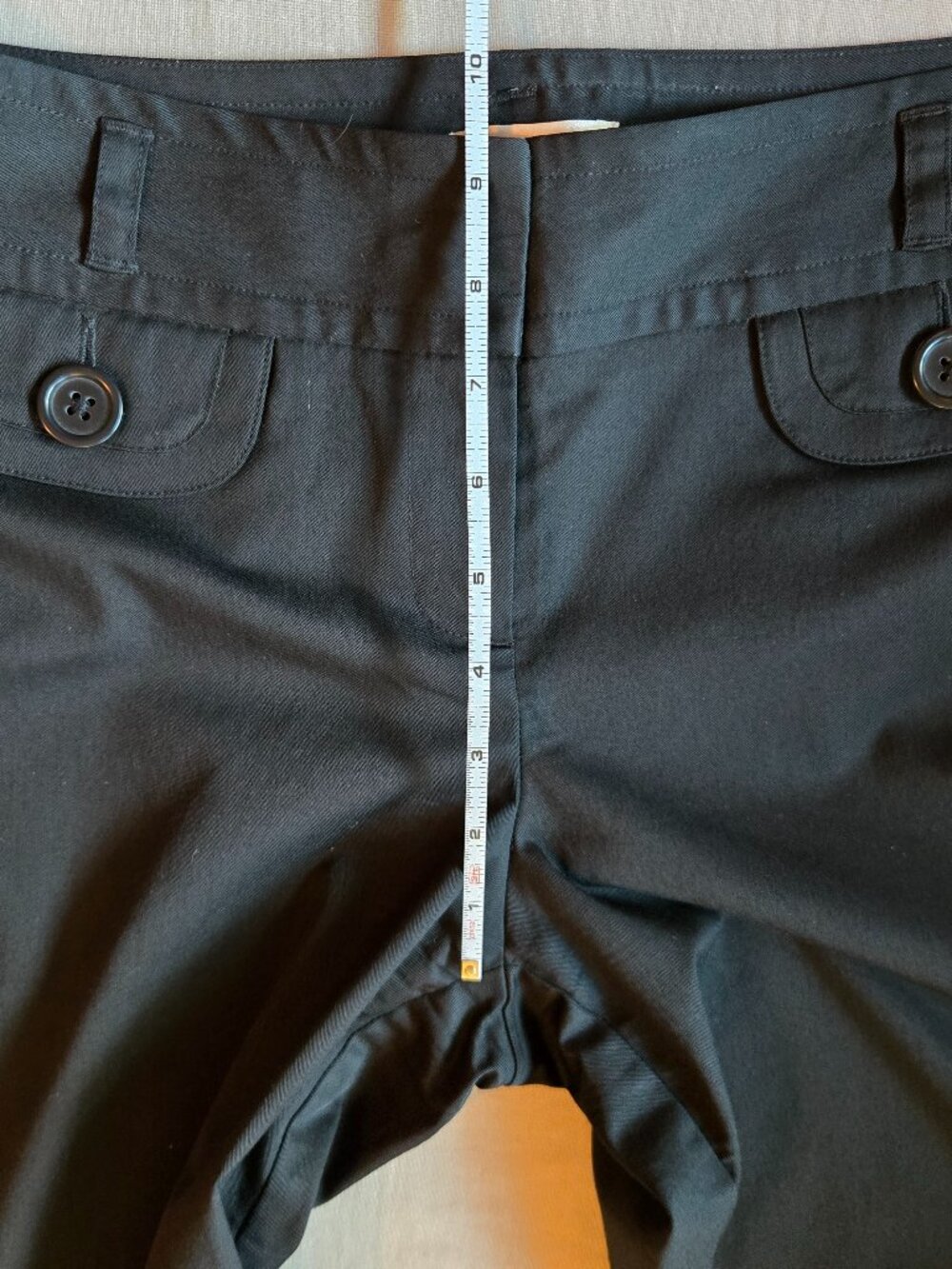 LOFT Marisa Fit Black Button Accented Capri Pants Crop Size 6 Classic - Picture 9 of 14